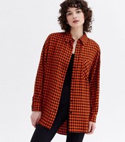 New Look Red Gingham Oversized Shirt